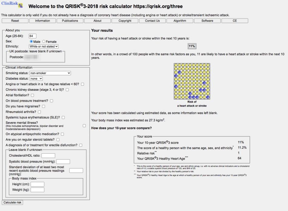 QRisk3 grid